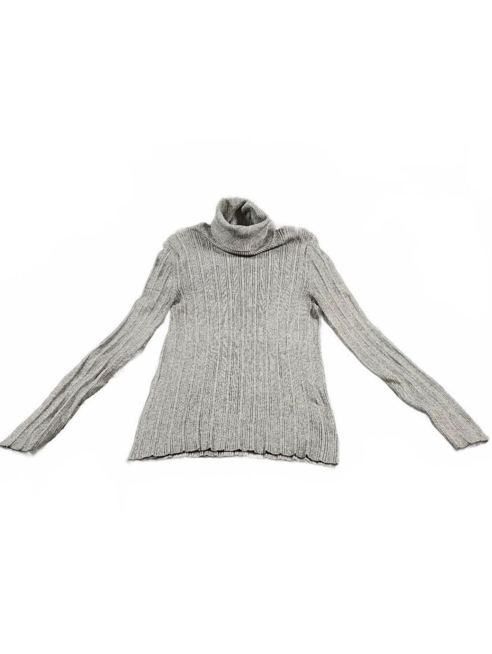 George Women's Gray Ribbed Turtleneck Sweater, Size XL